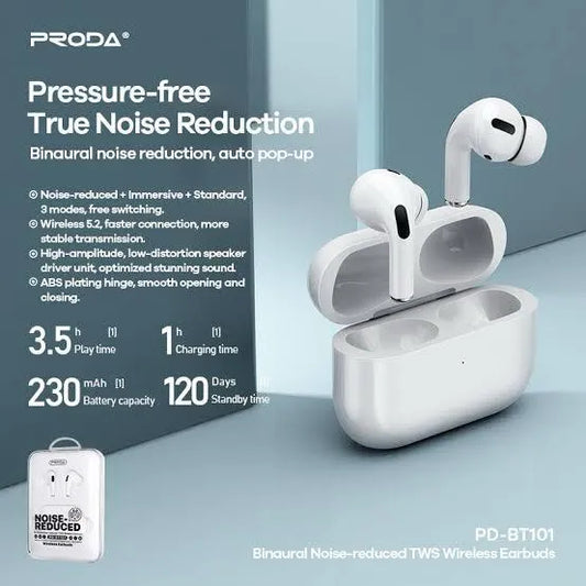 Airpods Airpro TWS (True Wireless Stereo) Universal Bluetooth Earbuds Dual Pods Earphones Headset (Connect With All Bluetooth Devices).