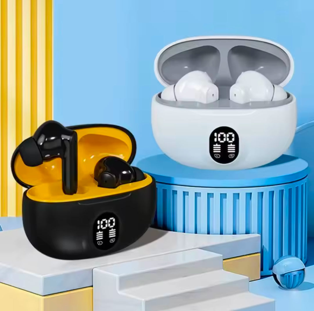 Wireless Bluetooth Earbuds with LED Display