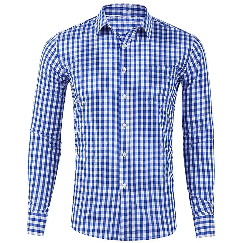 Spring And Autumn Wedding Party Men's Button-up Shirts, Dance Shirts, Black And White Long-sleeved Floral Fitted Shirts