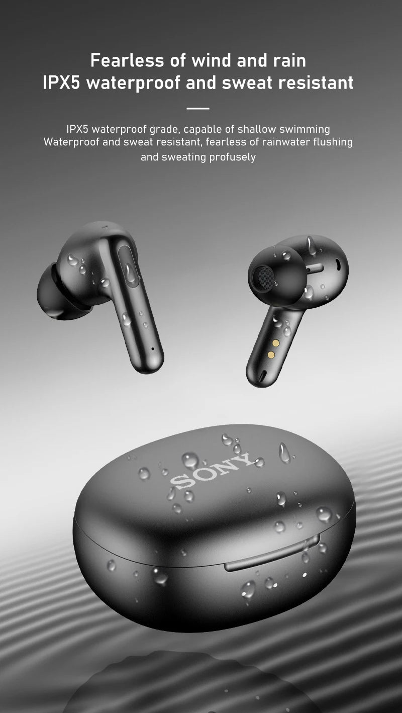 Sony Intelligent Noise Reduction Headset LX102 True Wireless Bluetooth Headphones HIFI Stereo Motion Waterproof Earphones Mic