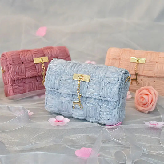 DIY Hand Knitting Crochet Bags Material Kit Woven Bag Making Tool Cross Stitch Mesh Plastic Canvas Sheets Set Handmade Purse Kit
